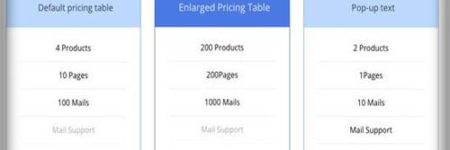 Pricing Table</br>価格表